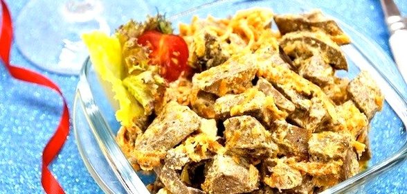 Сердце говяжье тушёное в сметане