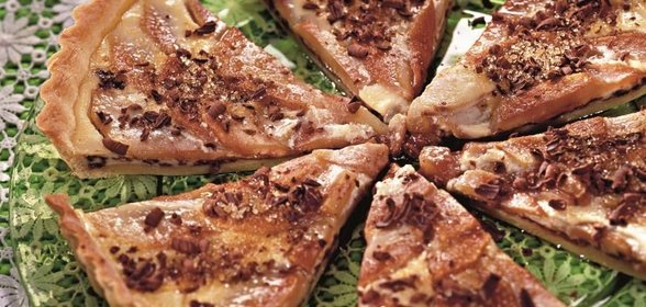 Пирог с грушами и шоколадом