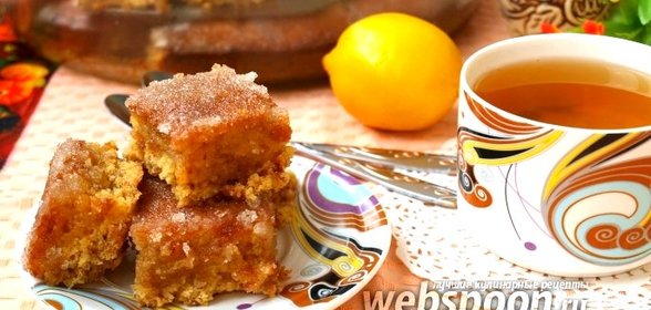 Лимонно-изюмный пирог