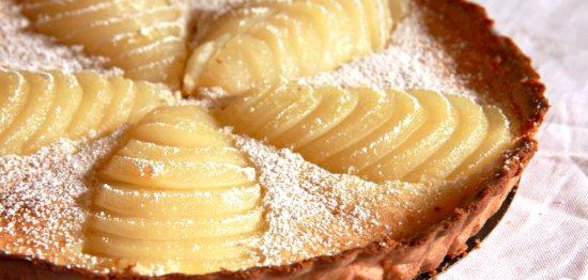 Миндальный пирог с грушами