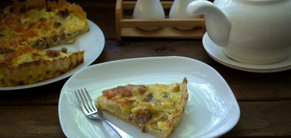 Пирог с курицей и цукини