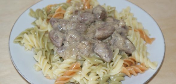 Куриные сердца в сливочном соусе. Видео
