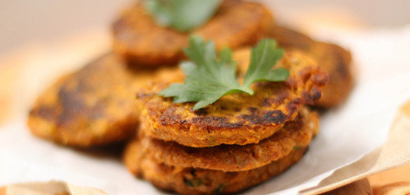 Оладьи из гречки с тыквенным пюре