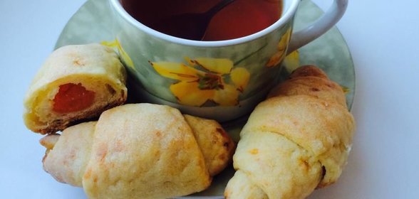 Рогалики из творожного теста