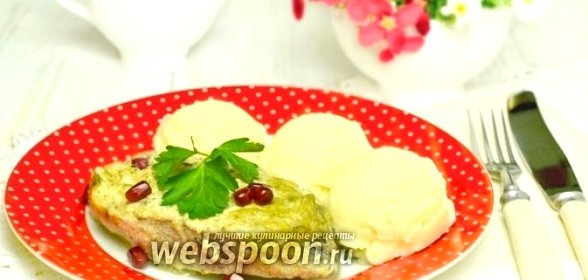 Треска, запечённая под щавельным соусом