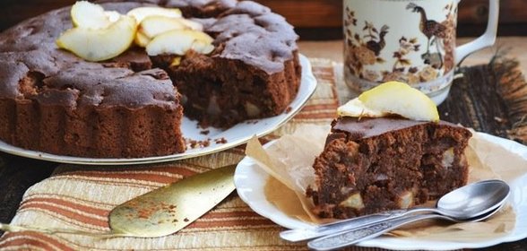 Грушевый пирог с шоколадом