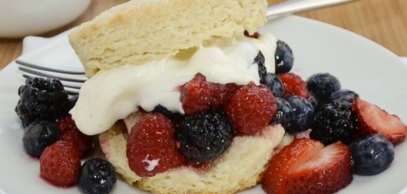 Песочное печенье с ягодами