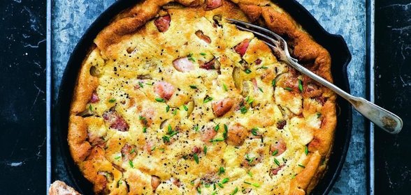 Фриттата с грудинкой