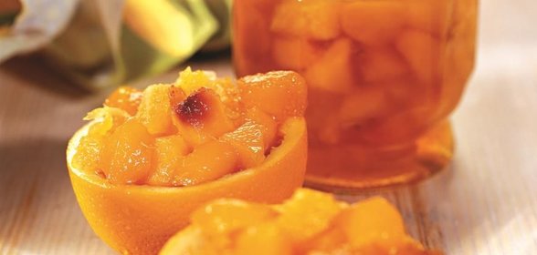 Персиковое варенье с апельсинами