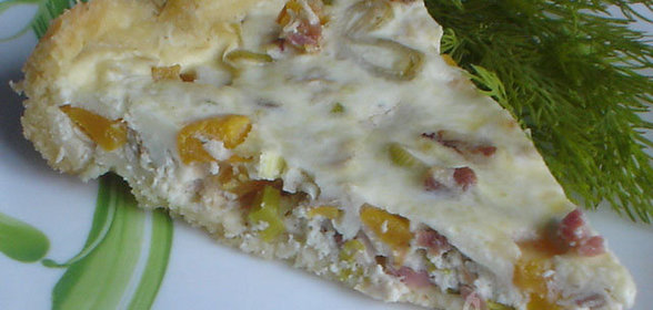 Киш с тыквой и курицей