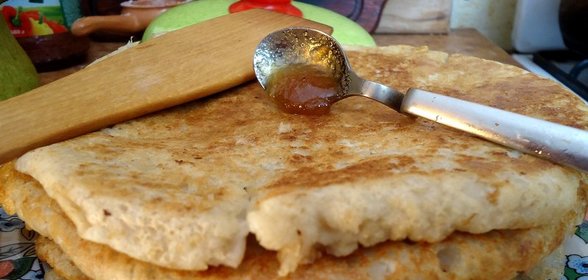 Постные блины из овсяных хлопьев