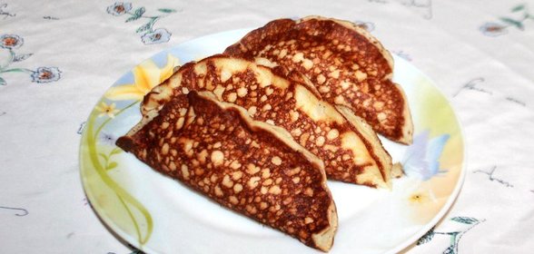 Блинчики-конвертики на кефире