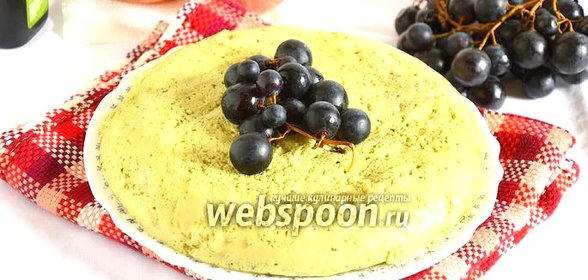 Творожная запеканка с зелёным чаем в микроволновке