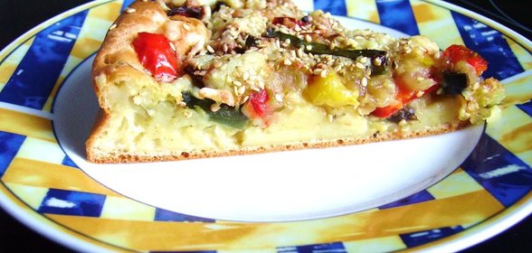 Пирог заливной с овощами Mediterrane