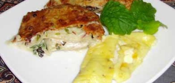 Лаваш со сливочным сыром, зеленью и омлетом