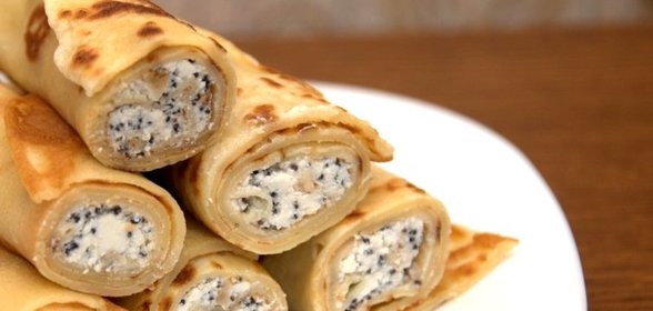 Блинчики с маком и творогом