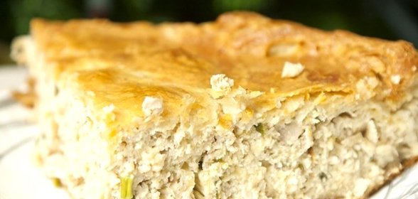 Пирог с индейкой и сыром