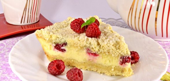 Королевская ватрушка с малиной