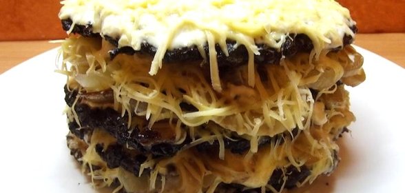 Печеночный торт с сыром