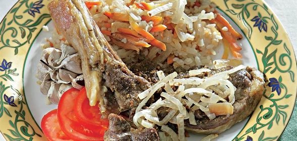 Баранина, запеченная с рисом