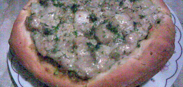 Открытый рыбный пирог (постный)