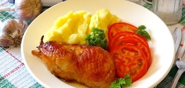 Курица с чесноком и сливками