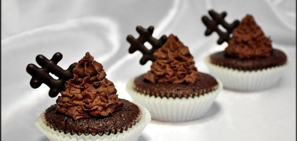 Шоколадные капкейки Нежный шёлк