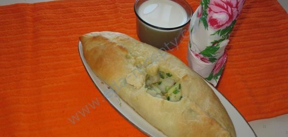 Кулебяка с рыбой палтус