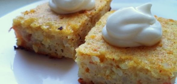 Сладкая рисовая запеканка с изюмом