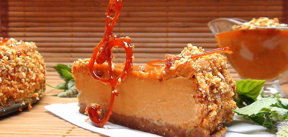 Минималистический чизкейк «Карамельно-миндальный блюз»