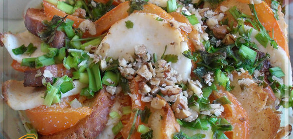 Хлебная запеканка с помидорами