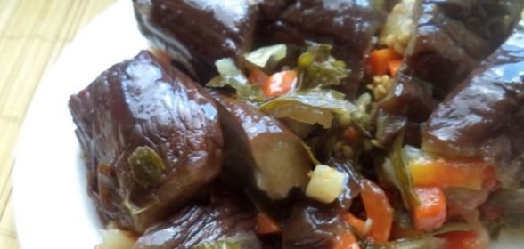 Квашеные баклажаны с морковью и сельдереем
