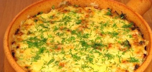 Печень с картофелем в горшочке