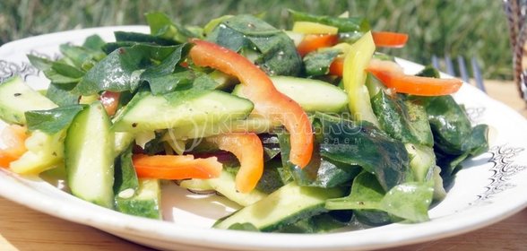 Овощной салат со щавелем