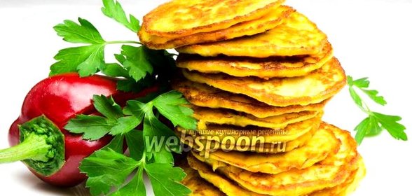 Оладьи из икры судака с овощами