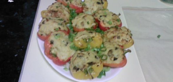 перец фаршированый картошка с грибами