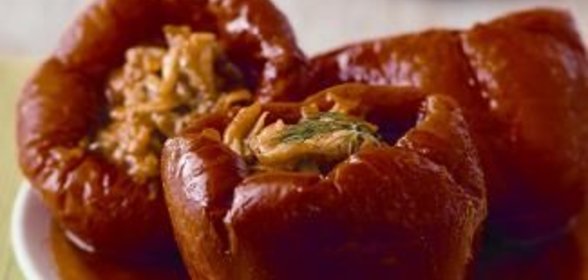 Перец, фаршированный баклажанами