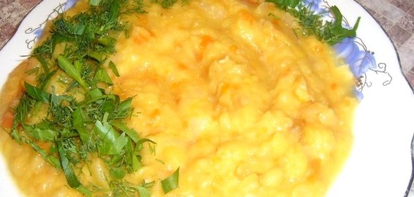 Гороховая каша в микроволновке