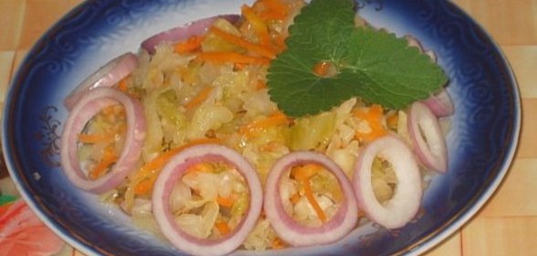 квашенная капуста с чеснаком