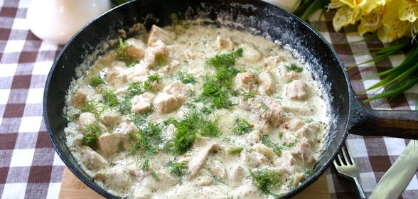 Индейка под сливочным соусом