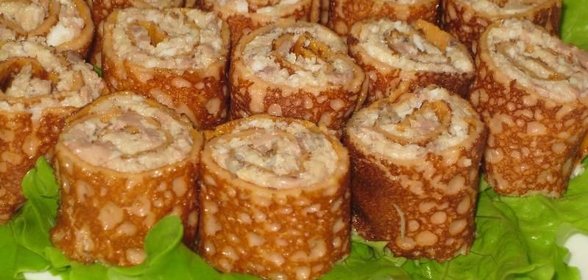 Закусочные томатные блинчики Пенёчки