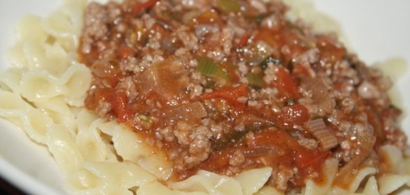 Томатно-мясной соус к пасте, рису или картофельному пюре