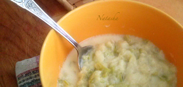 Диетический соус бешамель из кабачков c чесноком