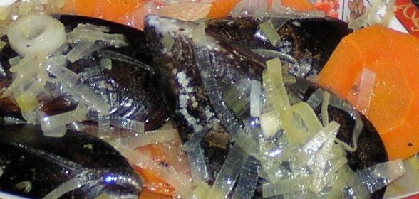 Мидии в белом вине