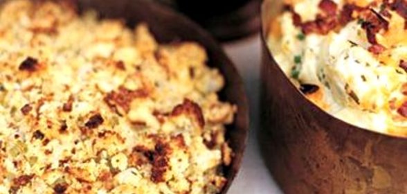 Картофельное пюре с беконом и сыром