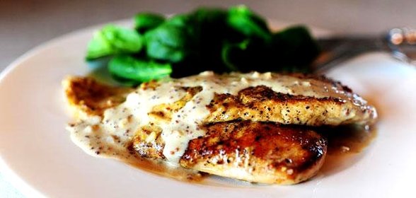 Курица с горчично-сливочным соусом