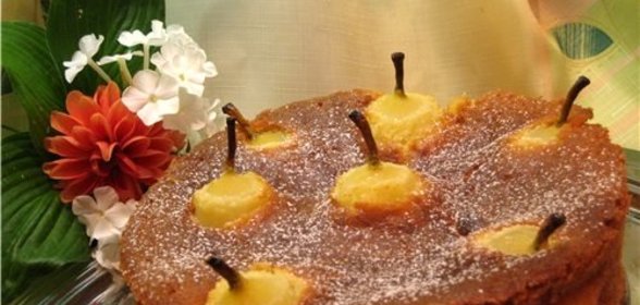 Торт с грушами