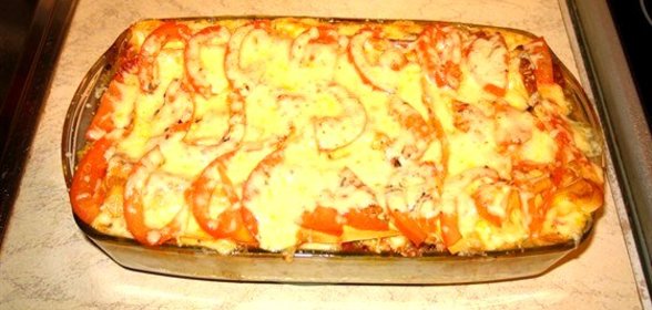 Вегетарианская картошка с грибами в духовке