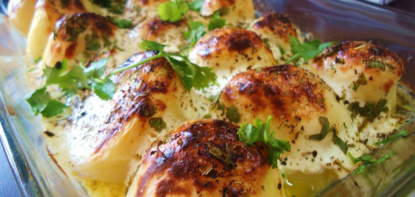 Картофель Запеченный в Сметане или Воскресный Обед