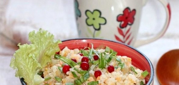 Чечевица с рисом и овощами